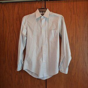Single Needle Tailoring Long Sleeve Dress Men Shirt MultiColor Sz 14 1/2(32-33)